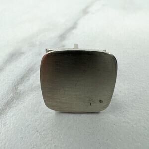 Vintage Silver Tone Square Patent 2920363 Single Cufflink